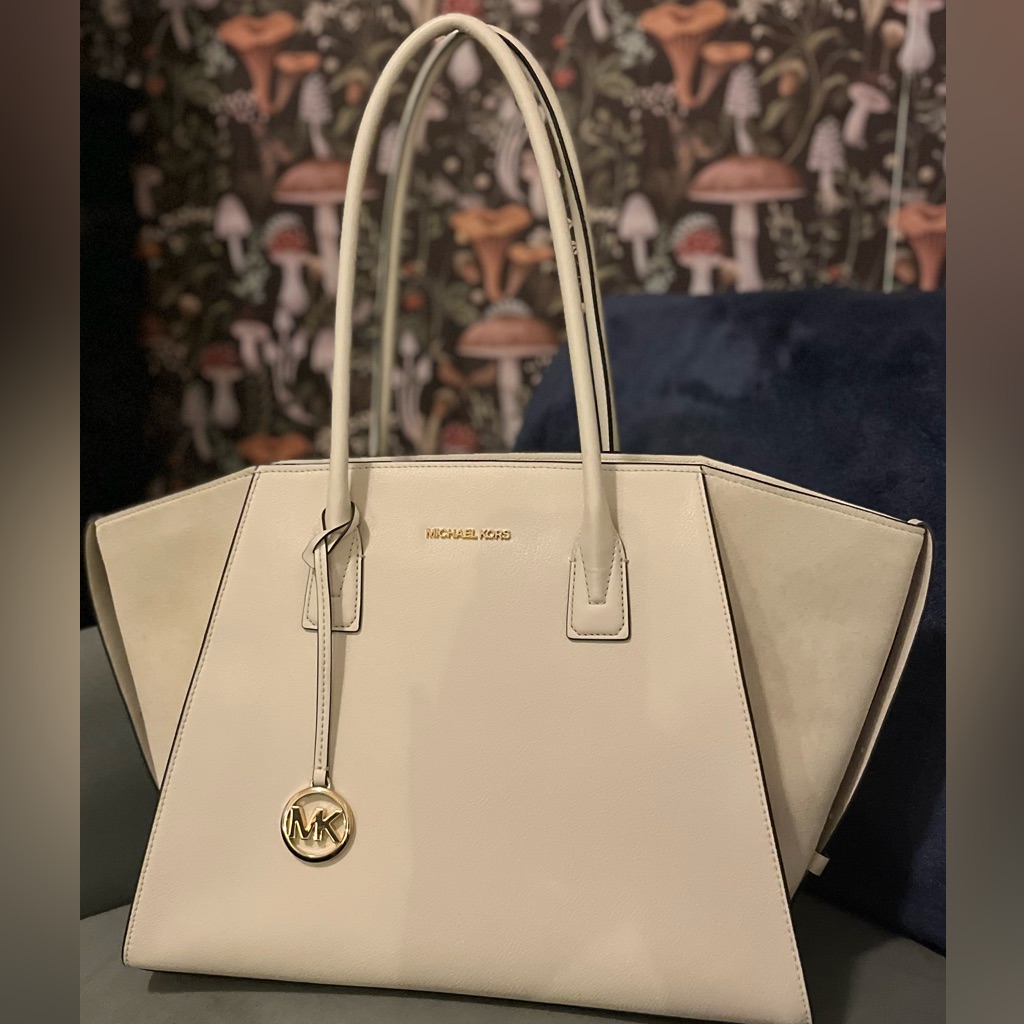 Michael Kors Extra Large Leather And Suede Tote Bag